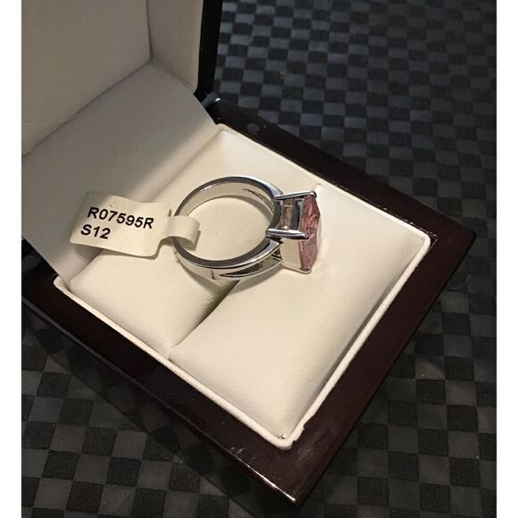 New 6 Ct. Princess Cut Pink Sapphire Solitaire Ring Sz 8 - Picture 3 of 4